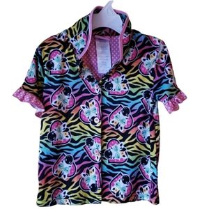 Night Life Girls Pajama Shirt Size S (6-6X)